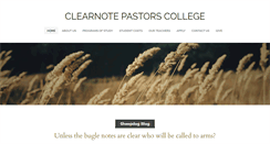 Desktop Screenshot of clearnotepastorscollege.com