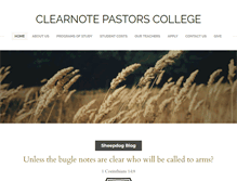 Tablet Screenshot of clearnotepastorscollege.com